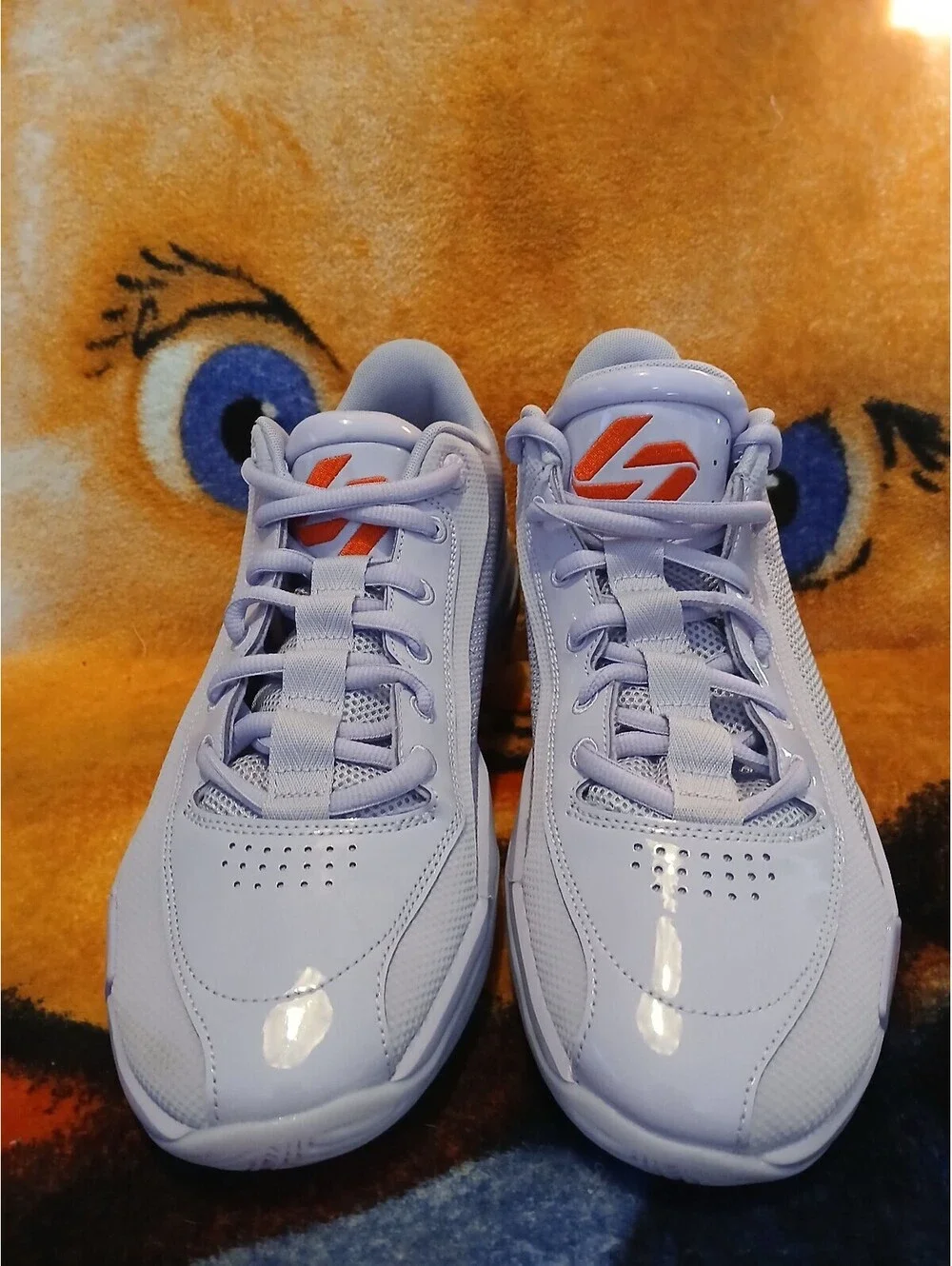 Jordan Air Zoom Basketball Shoes Size 12 White with Orange Accents